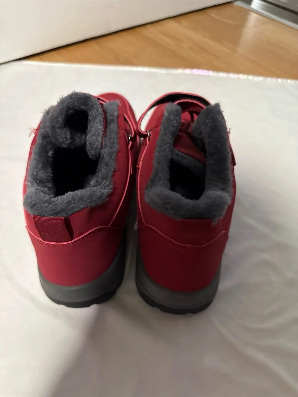Fauean Men Boots Winter High Top Plush Insoles Non Slip Warm Size EU42 (US 9)NEW
